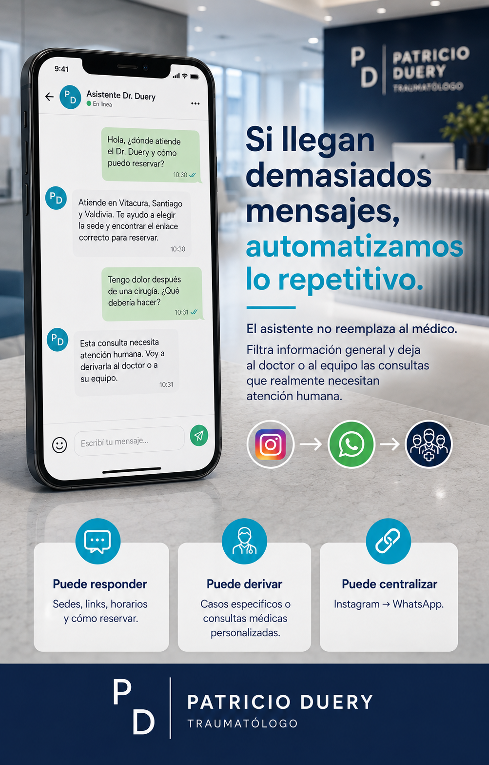 Asistente de WhatsApp para ordenar consultas